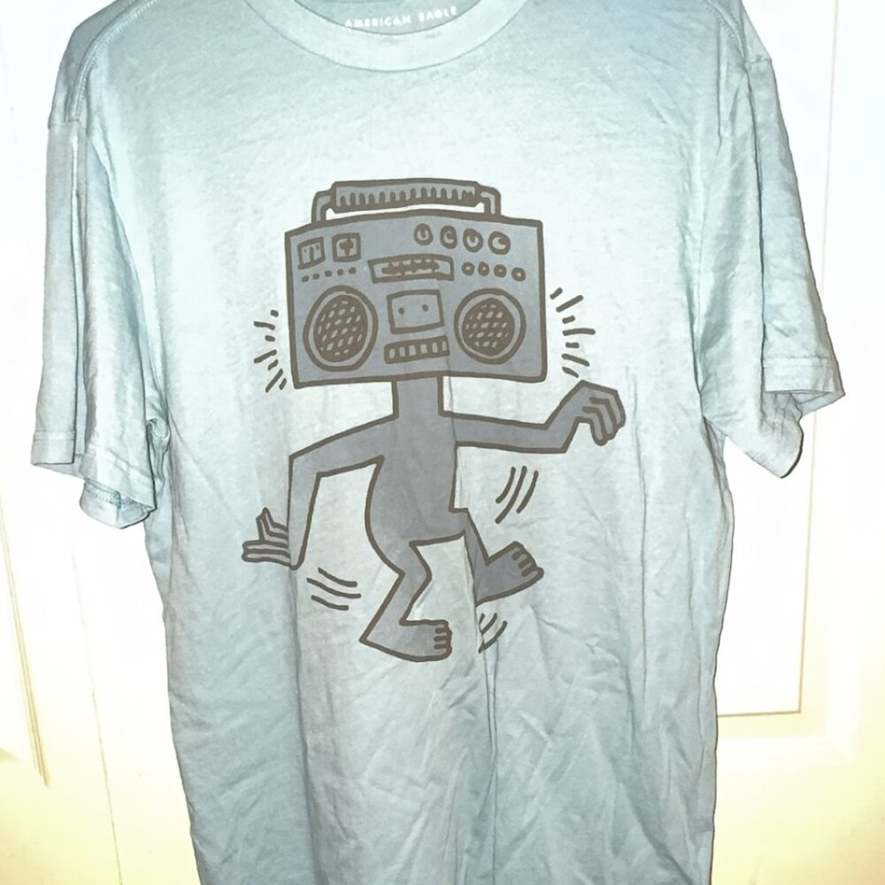 American Eagle Mens SM Light Blue T shirt
